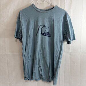 Quiksilver Men’s Modern Fit Logo Graphic Short Sleeve T-Shirt Blue Med